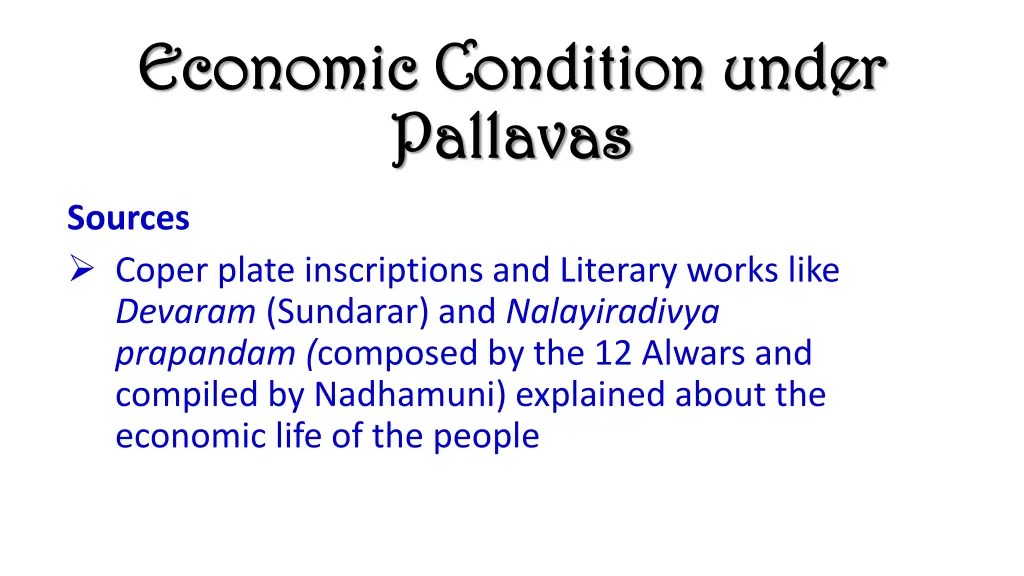 economic condition under economic condition under