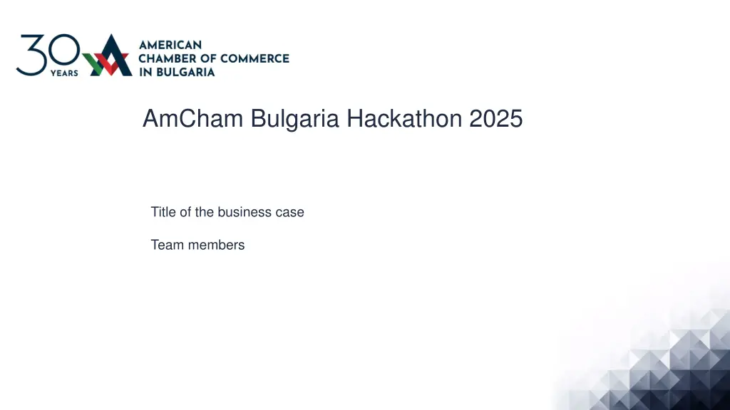 amcham bulgaria hackathon 2025