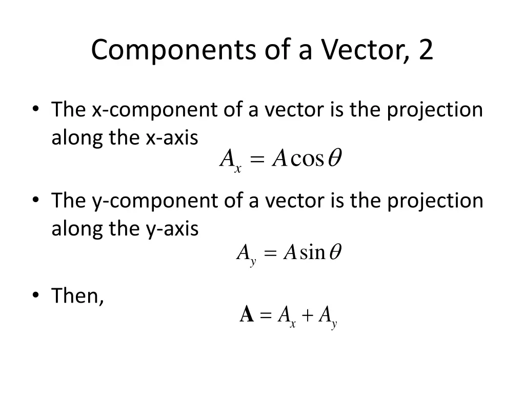 components of a vector 2