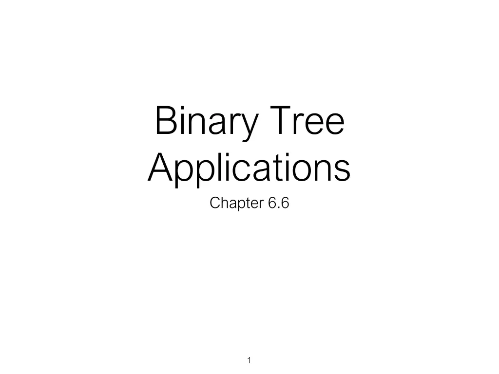 binary tree applications chapter 6 6