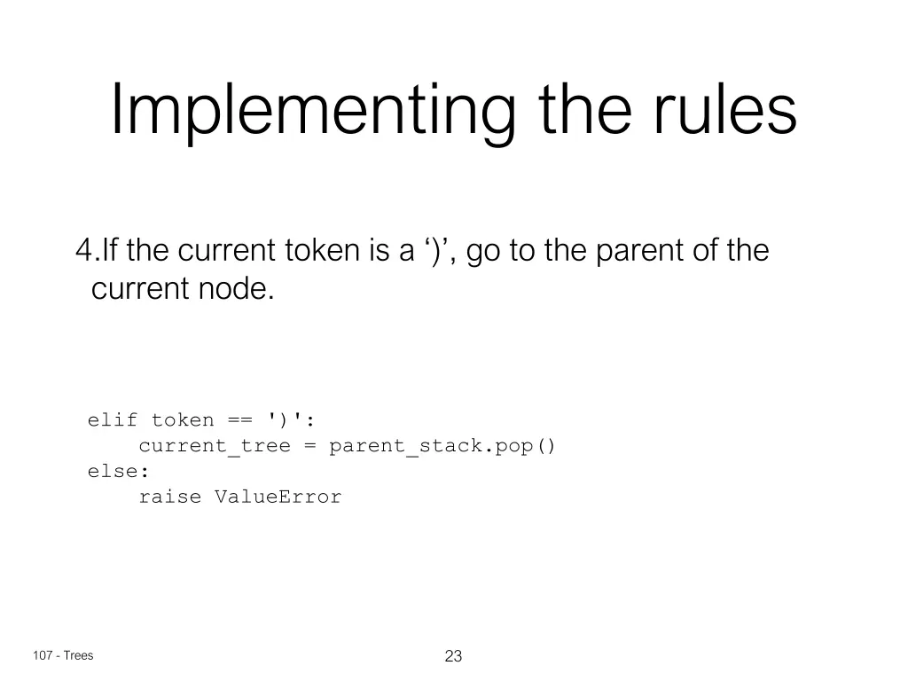 implementing the rules 3
