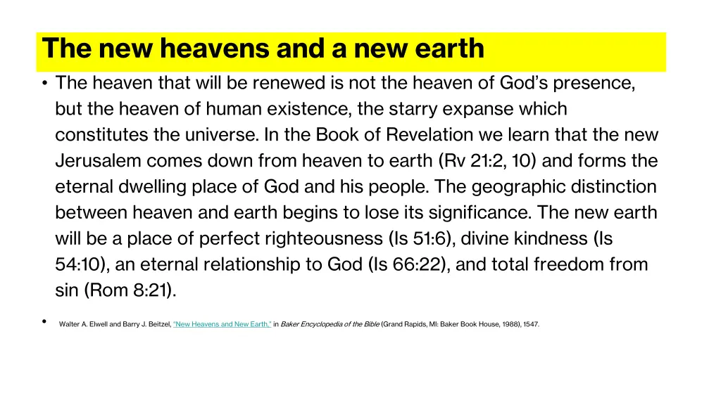 the new heavens and a new earth the heaven that