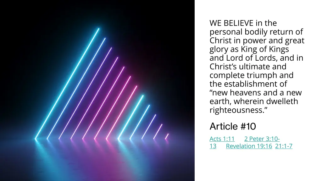 we believe in the personal bodily return
