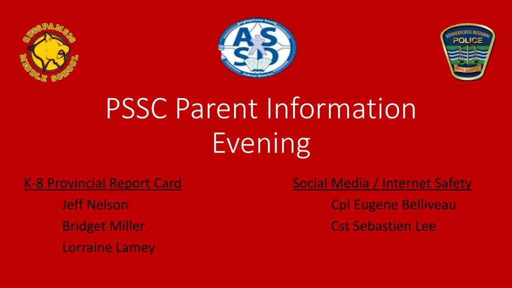 pssc parent information evening