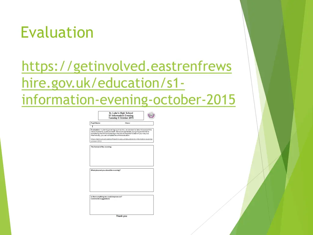 evaluation