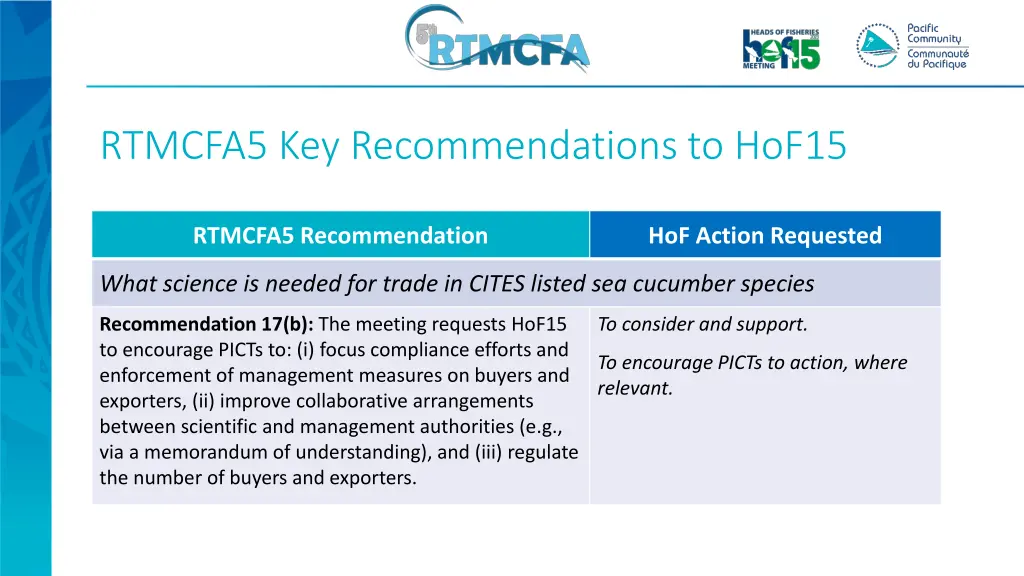 rtmcfa5 key recommendations to hof15 3