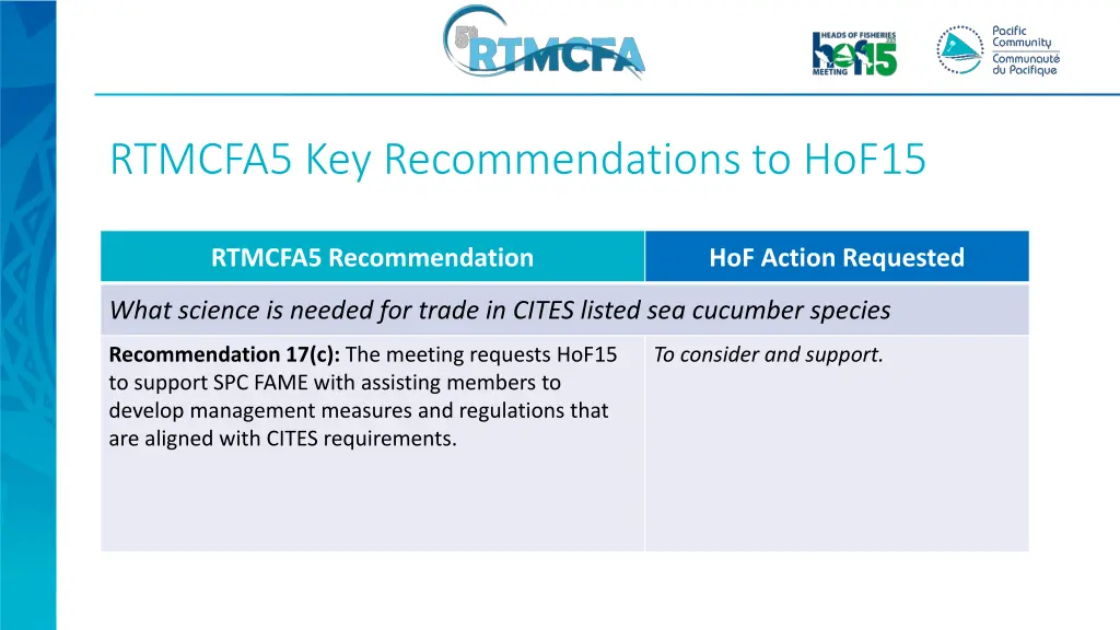 rtmcfa5 key recommendations to hof15 4