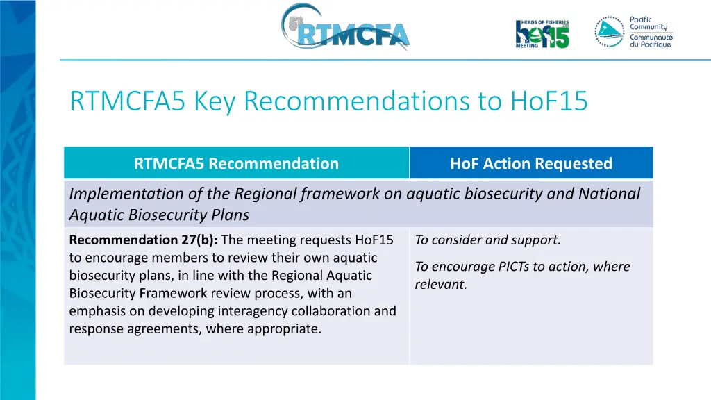 rtmcfa5 key recommendations to hof15 6