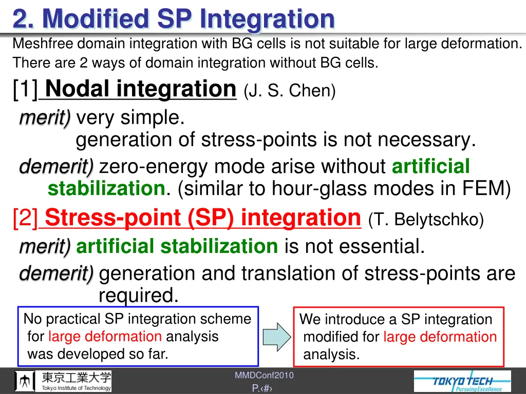 2 modified sp integration meshfree domain