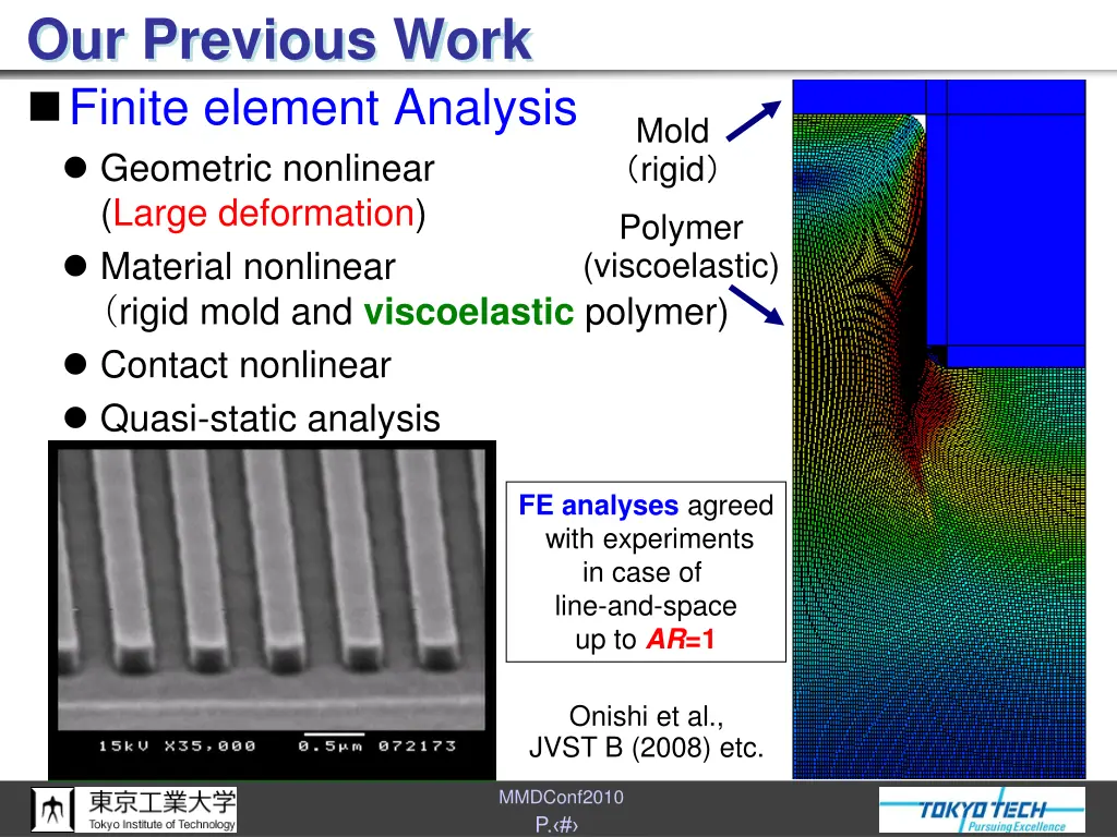 our previous work finite element analysis