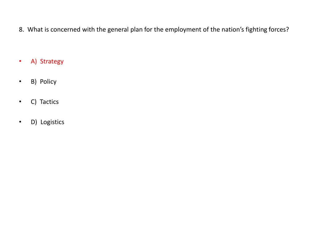 8 what is concerned with the general plan