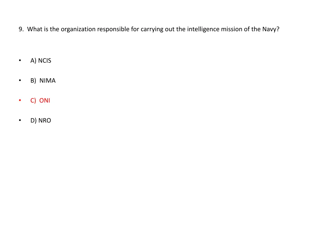 9 what is the organization responsible