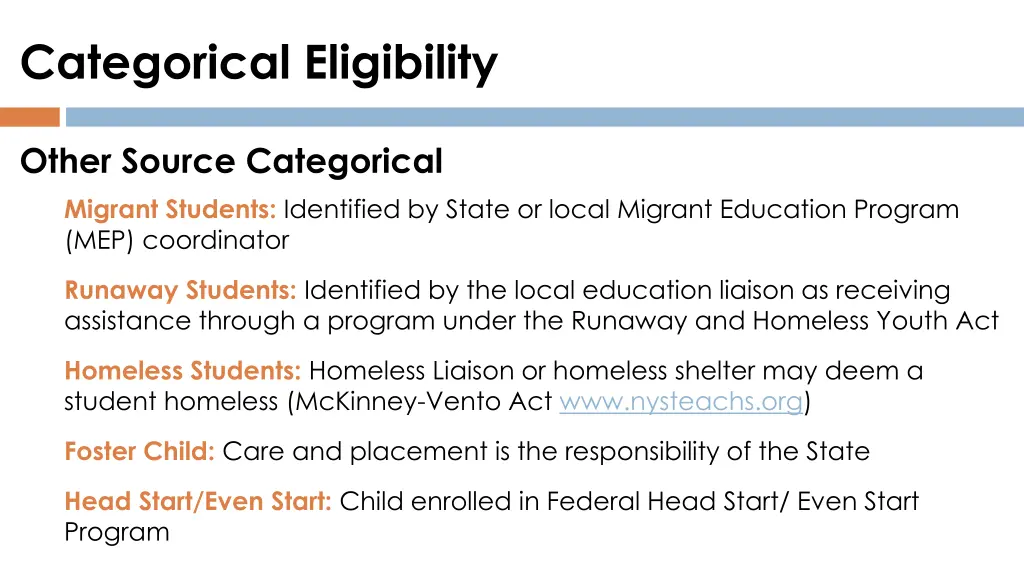 categorical eligibility 1