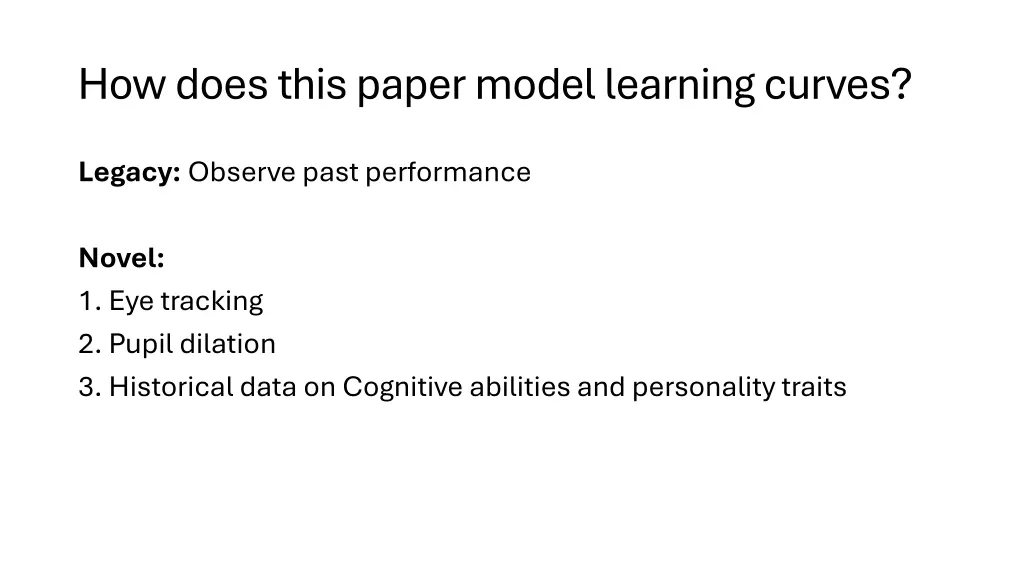 how does this paper model learning curves