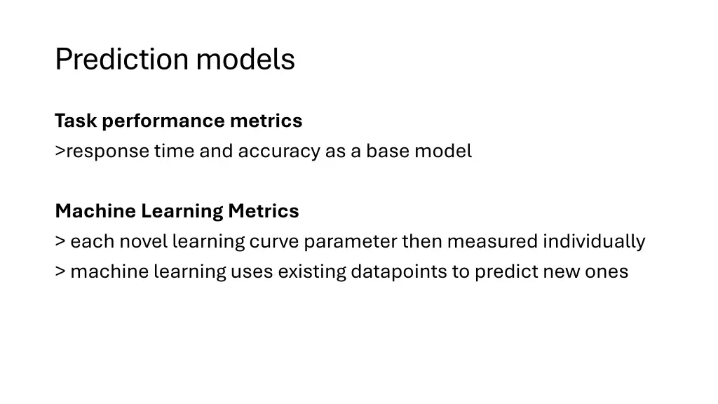 prediction models