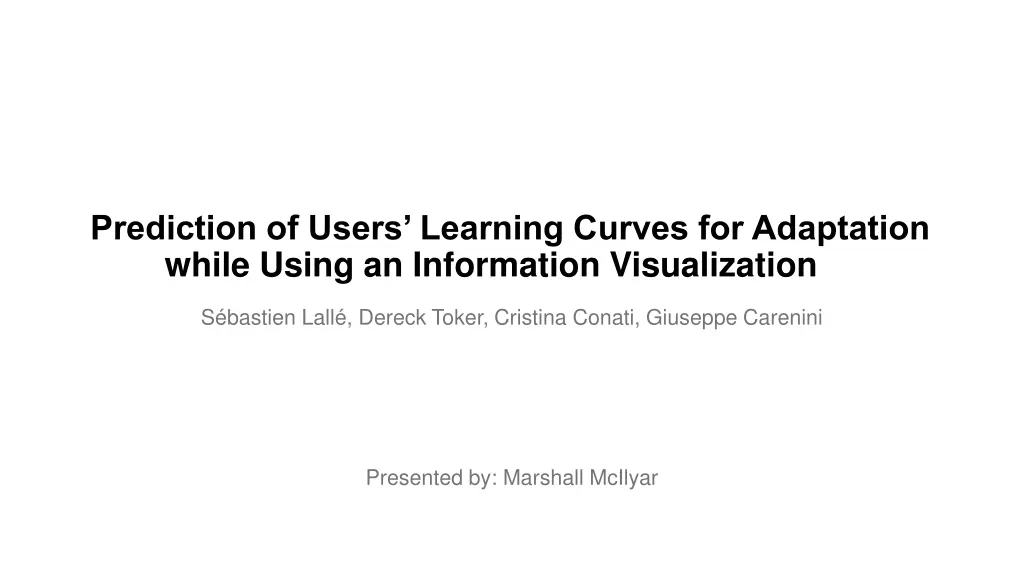 prediction of users learning curves