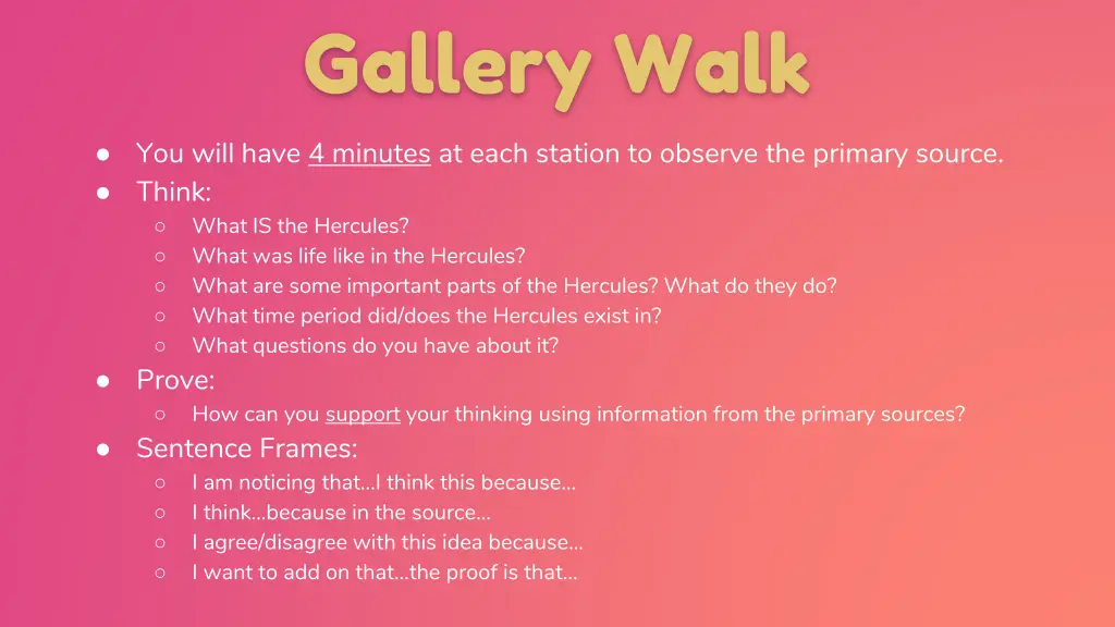 gallery walk