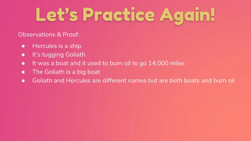 let s practice again