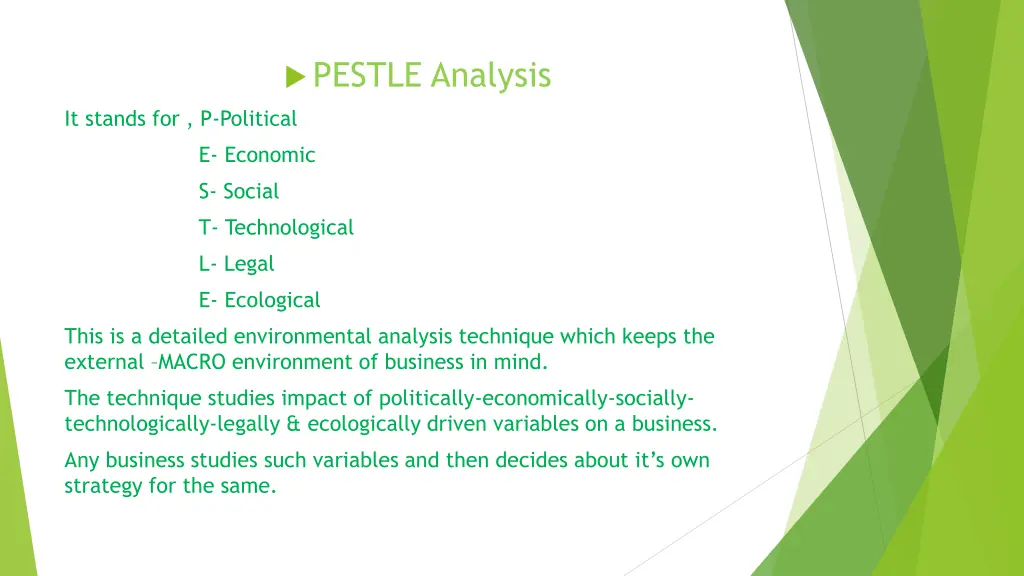 pestle analysis