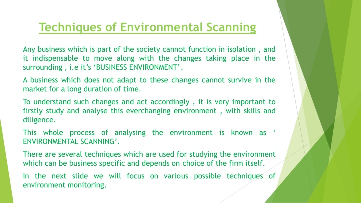 techniques of environmental scanning