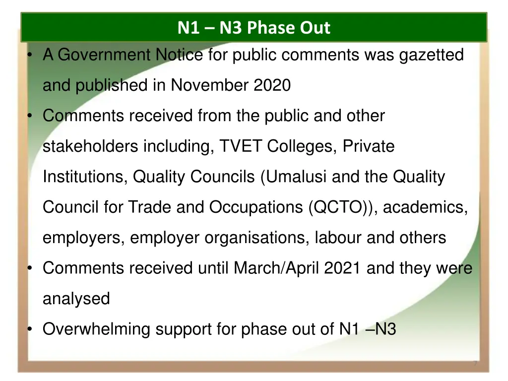 n1 n3 phase out