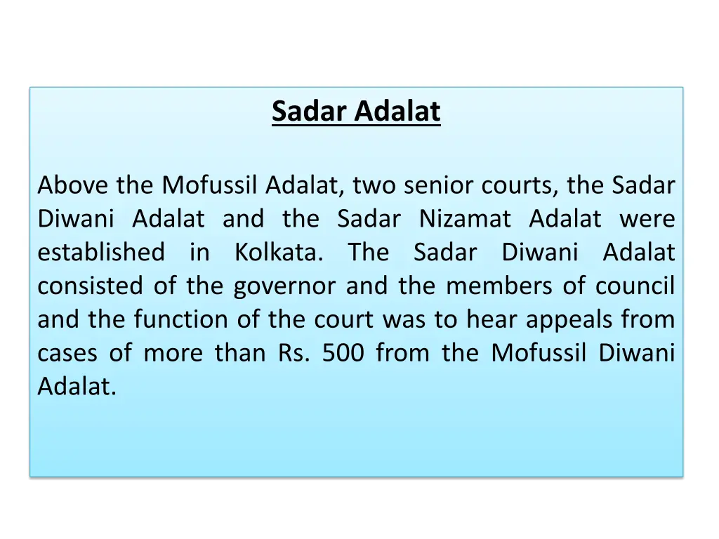 sadar adalat