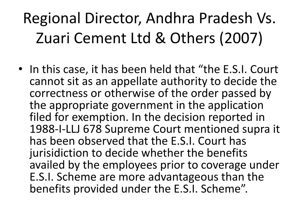 regional director andhra pradesh vs zuari cement