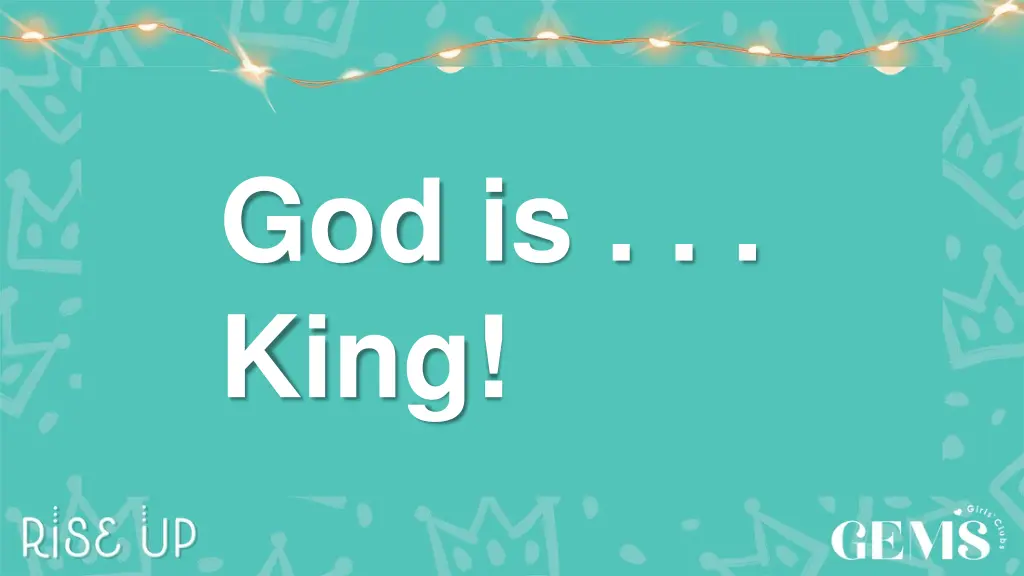 god is king