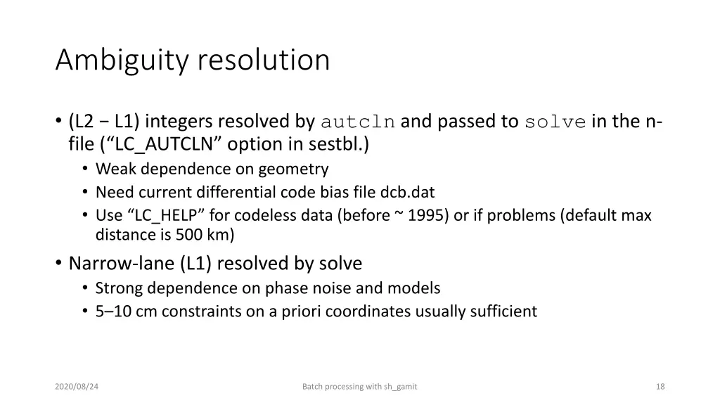 ambiguity resolution