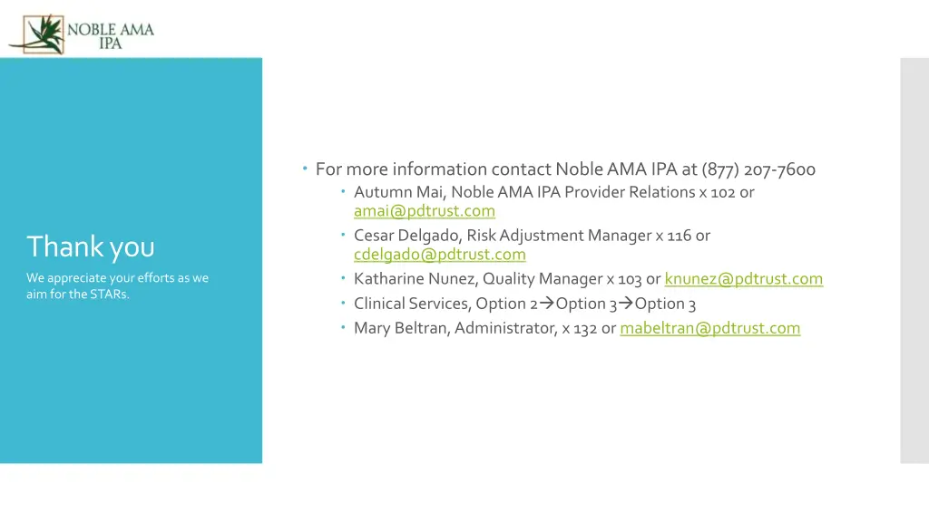 for more information contact noble