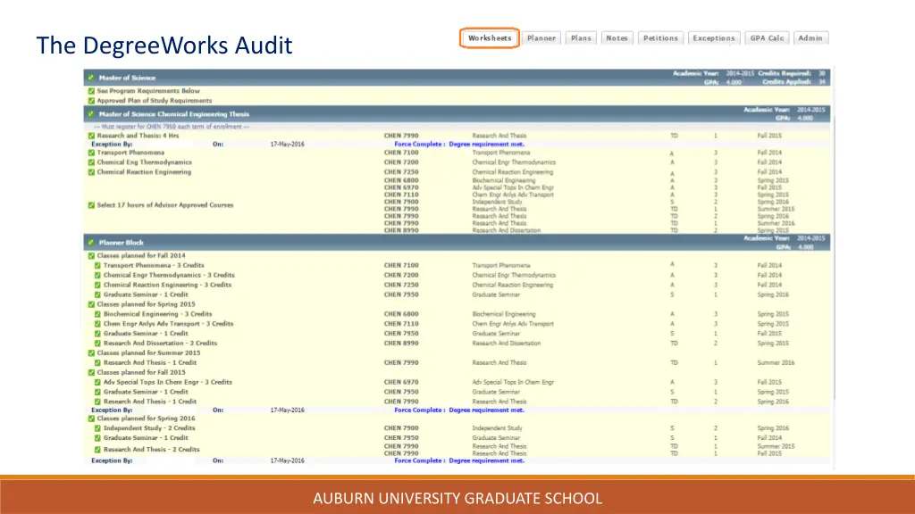 the degreeworks audit