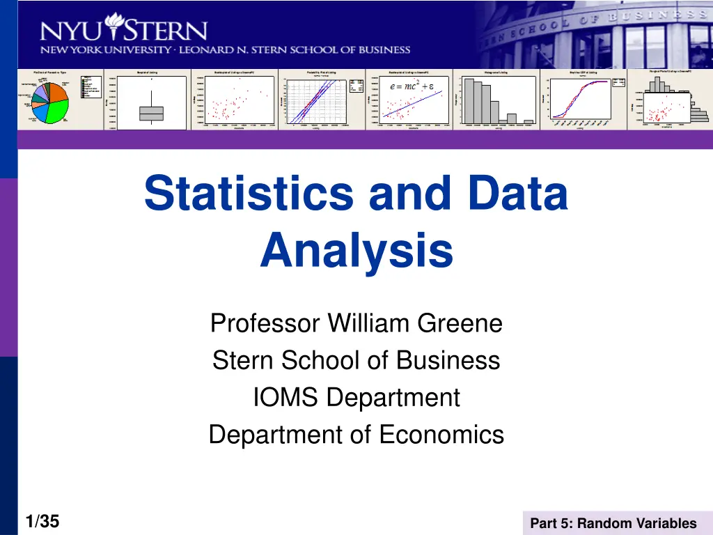 statistics and data analysis