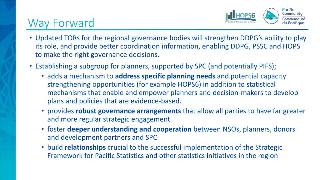 way forward updated tors for the regional