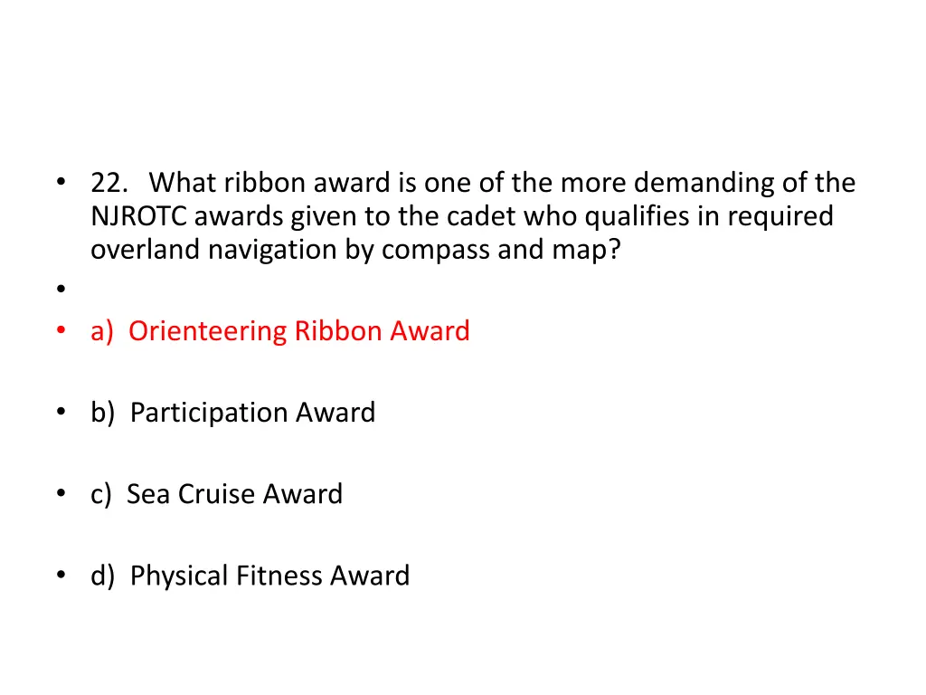 22 what ribbon award is one of the more demanding