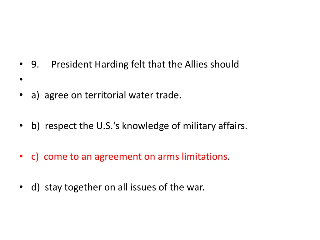9 a agree on territorial water trade