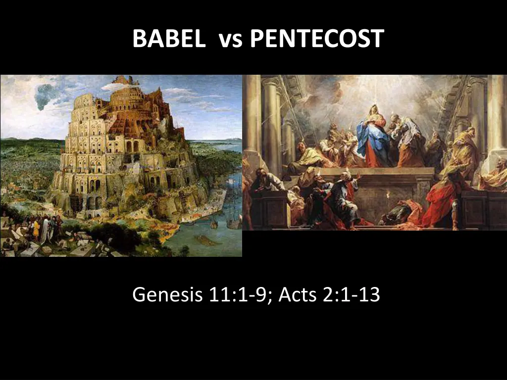 babel vs pentecost