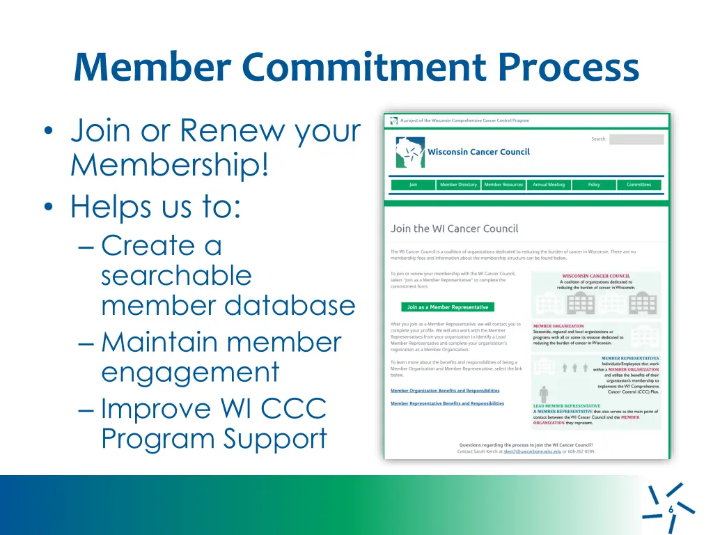 member commitment process