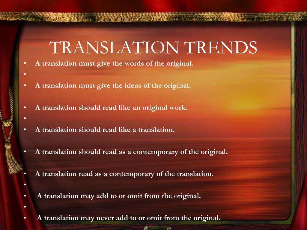 translation trends a translation must give