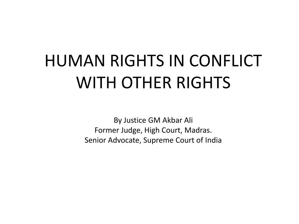 human rights in conflict with other rights