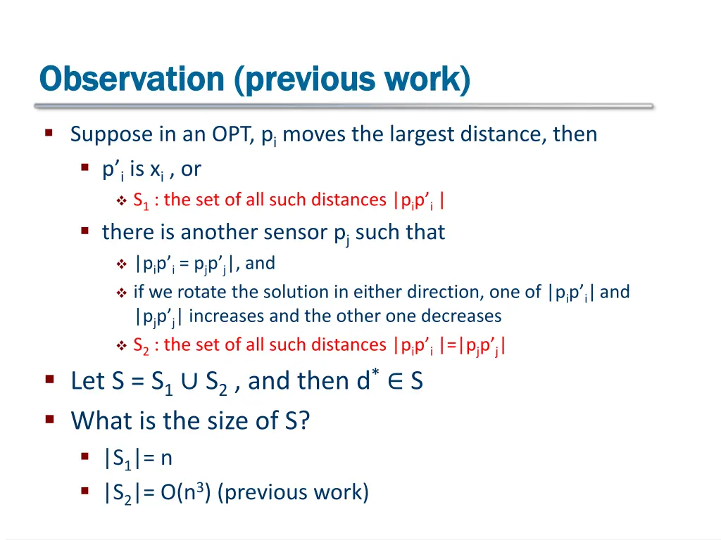 observation previous work observation previous 1