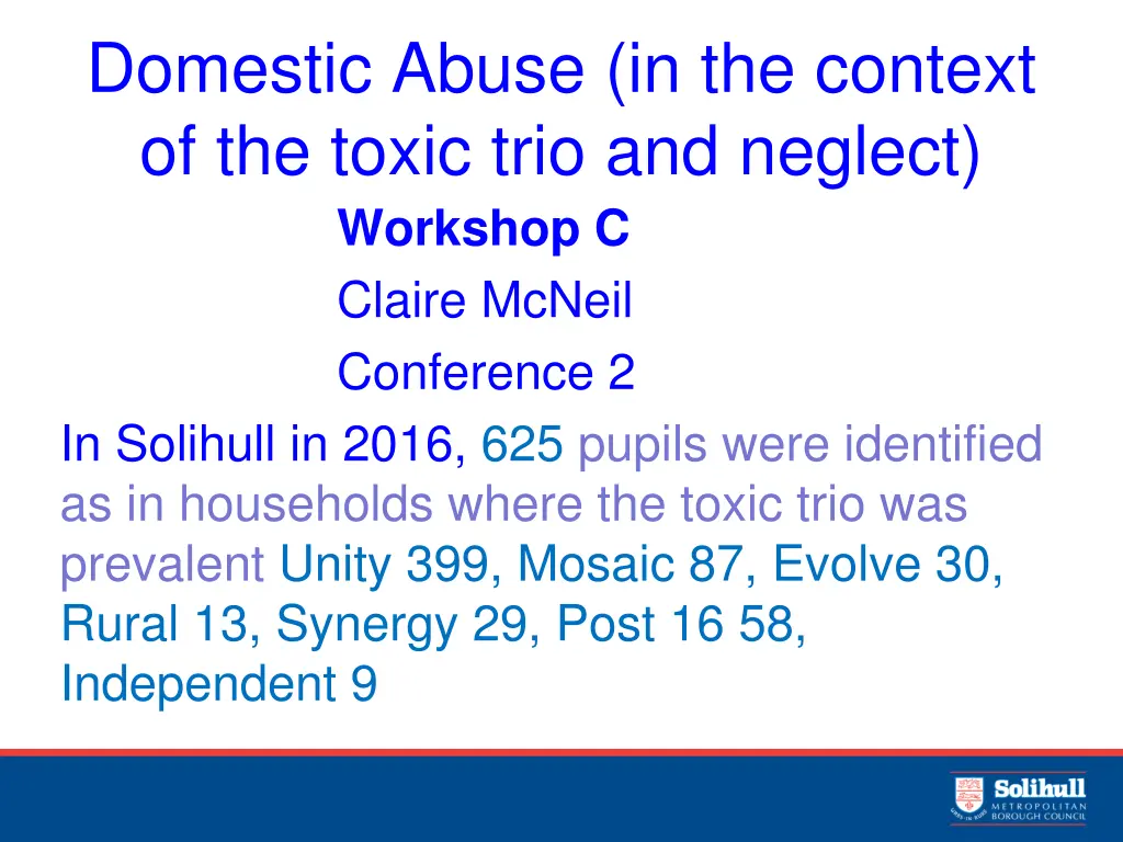 domestic abuse in the context of the toxic trio