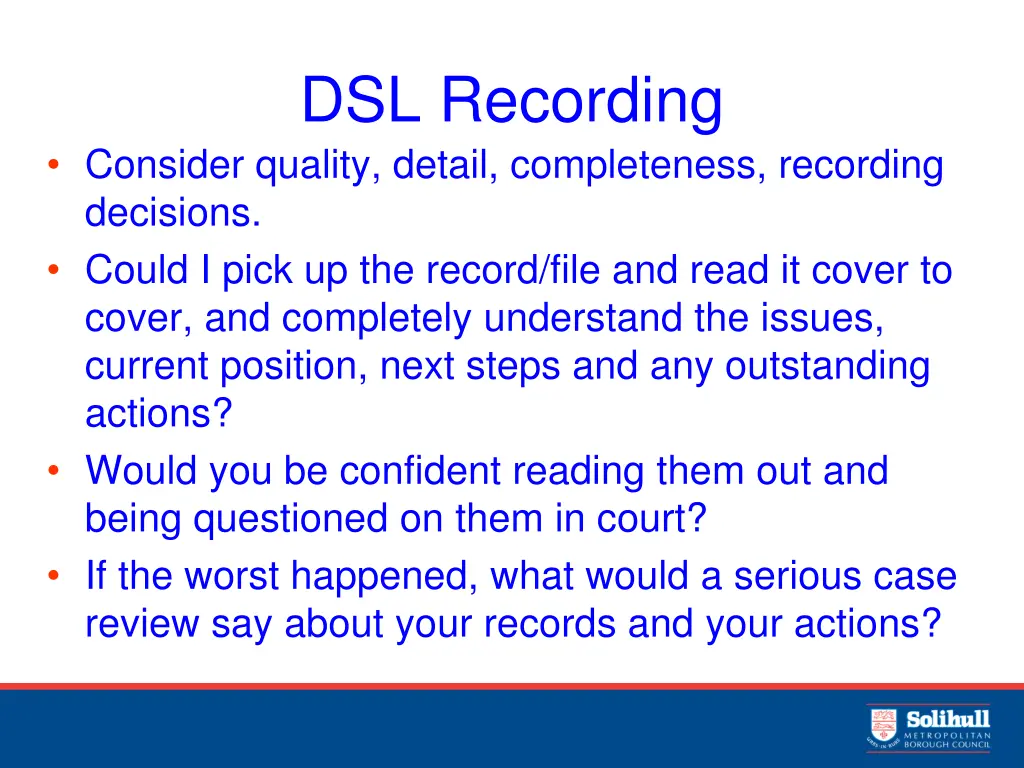 dsl recording