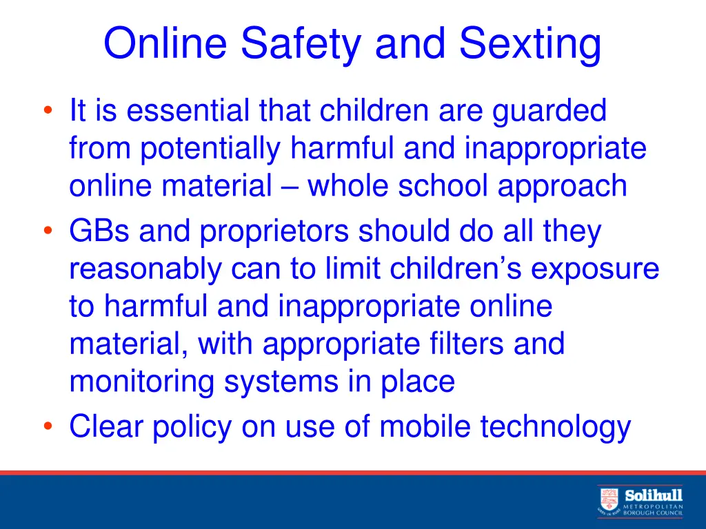online safety and sexting
