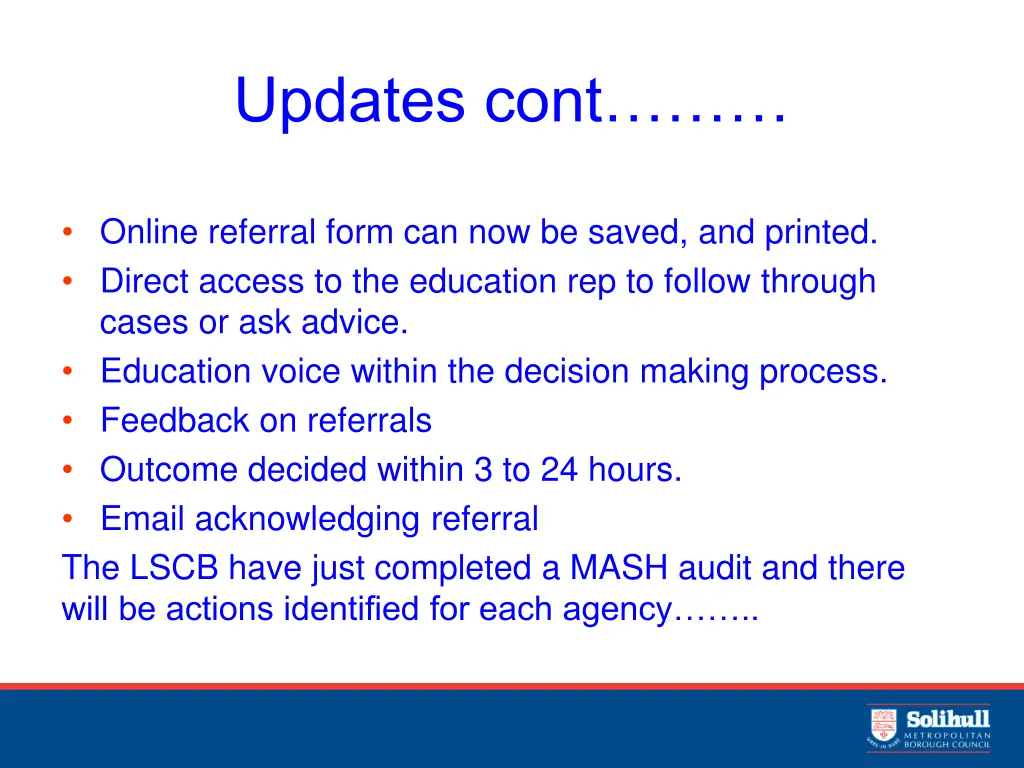 updates cont