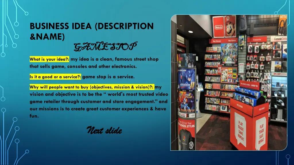 business idea description name gamestop gamestop