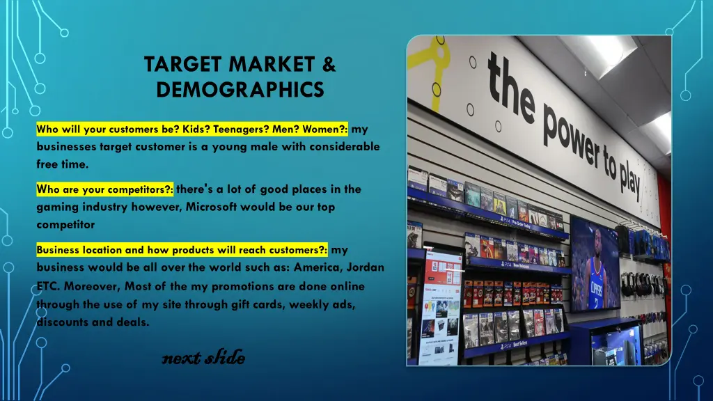 target market demographics