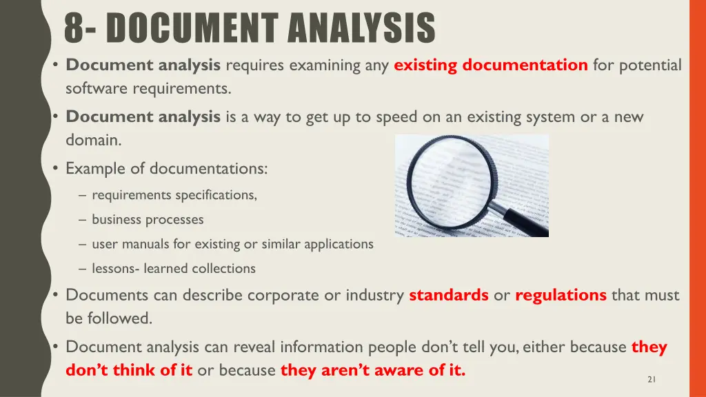 8 document analysis document analysis requires