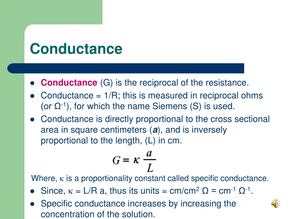 conductance