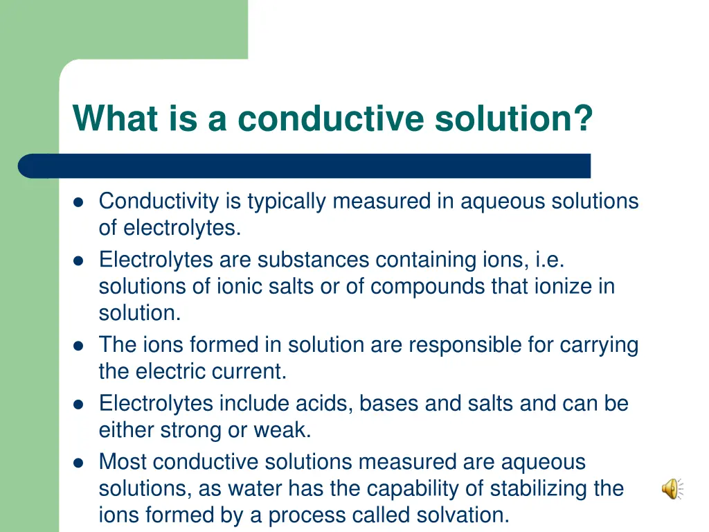 what is a conductive solution