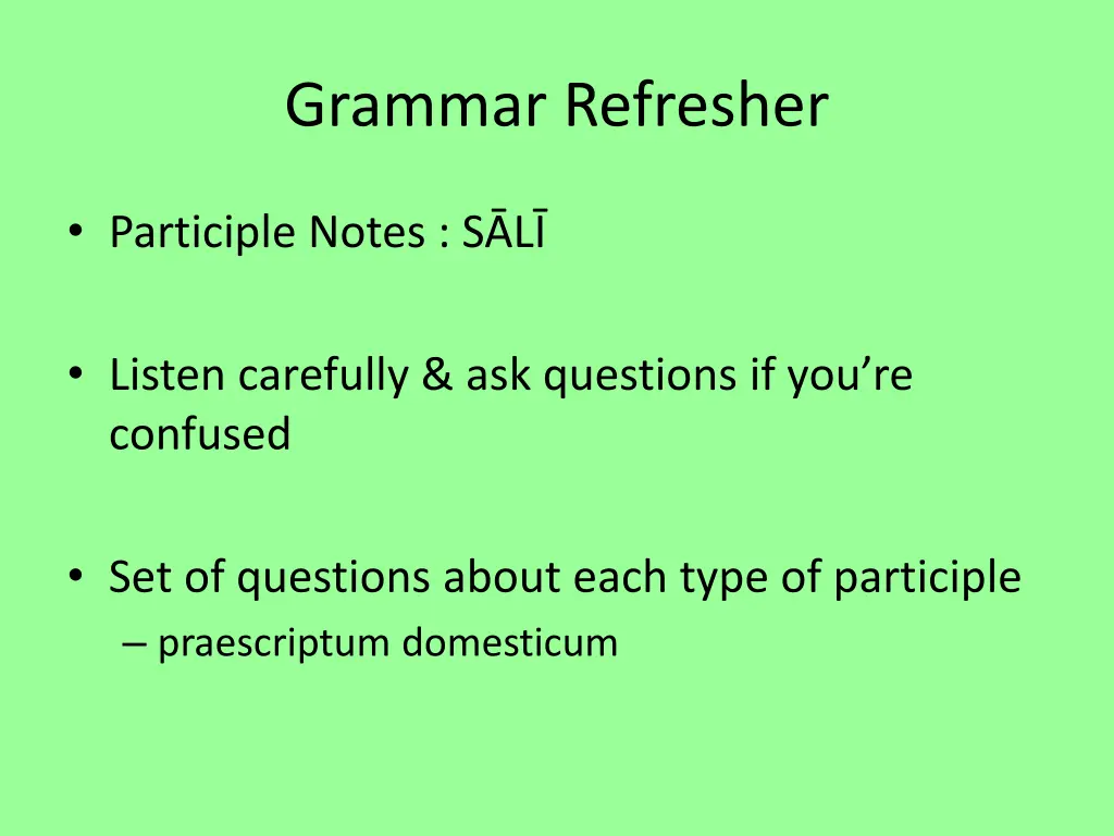 grammar refresher